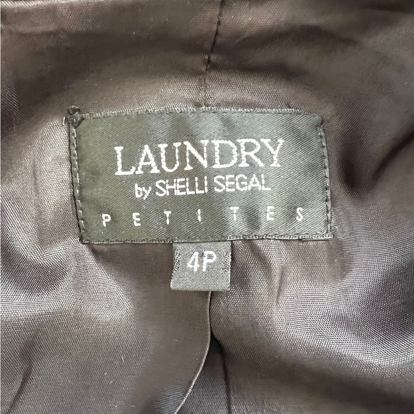 Laundry by Shelli Size 4P Black belted Blazer Dress - Picture 4 of 7